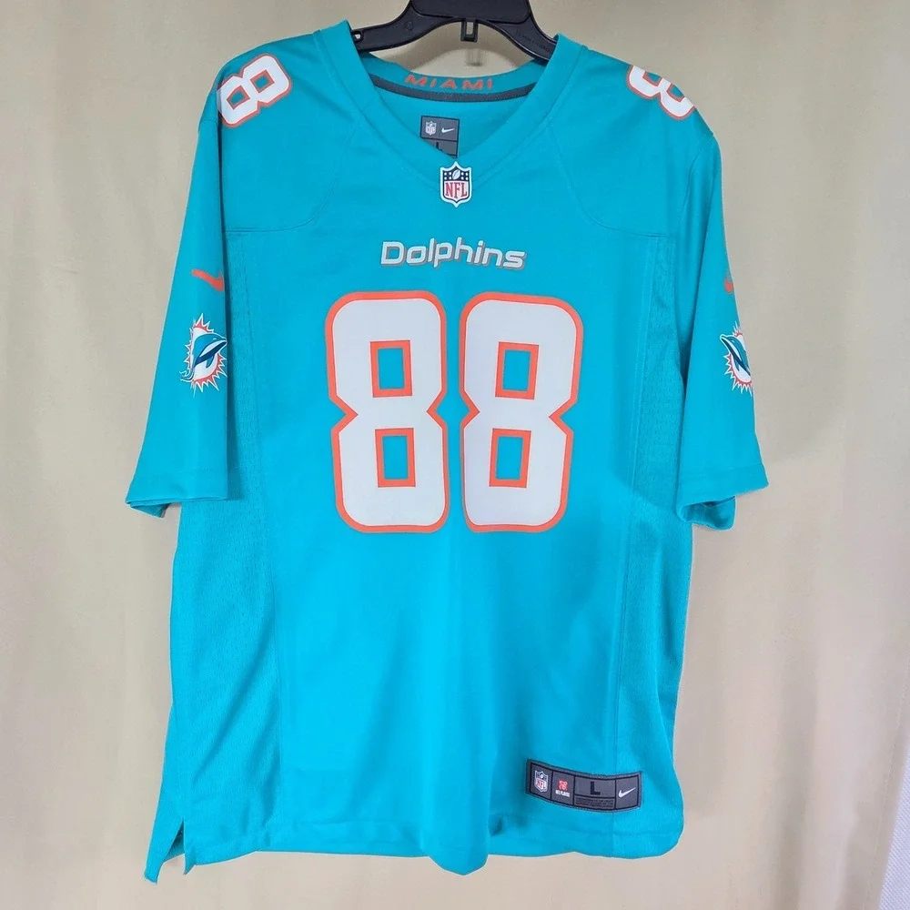 Nike Miami Dolphins Mike Gesicki #88 Game Jersey Aqua NFL On Field Size L